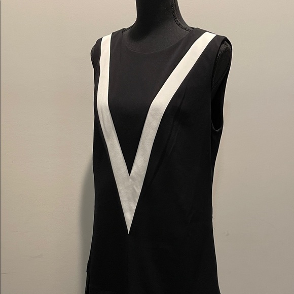 Karl Lagerfeld Paris Dress Size12 BlackWhite Gilded Age Vibe Elegant Retro Party - Picture 4 of 15